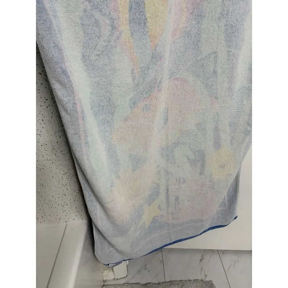Vintage Seaside Oversized Beach Towel Ocean Tropical Fish Scene 30